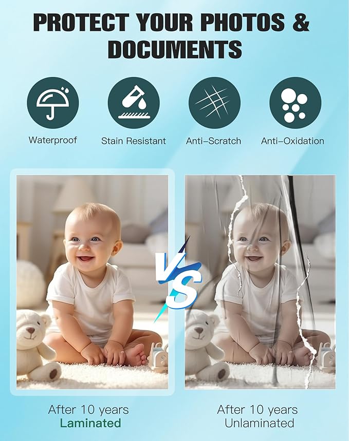 13 Inch Laminator Machine with Auto Paper Feed, Never Jam A3 Thermal & Cold Lamination, 20 Laminating Sheets, 10-in-1 Laminator with Cutter, Trimmer & Corner Rounder for Office School Home Use Black