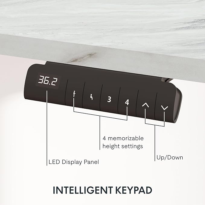 FLEXISPOT E6 Essential 3 Stages Dual Motor Electric Standing Desk 55x28 Inch Whole-Piece Board Height Adjustable Electric Sit Stand Desk（White Frame + Grey Wood Grain Desktop, 2 Packages）