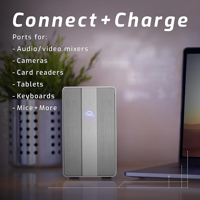 OWC 8TB SSD Mercury Elite Pro Dual USB-C/Thunderbolt 3 External Raid Storage Enclosure with 3Port HUB for Mac and PC