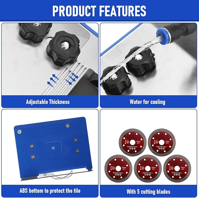 45 Degree Tile Chamfering Tool, Angle Grinder Stand Tile Cutter Tool Attachment for Tile 45 Degree Chamfer Cutting, 100-Type Universal Tile Chamfering Stand Type Angle Grinder