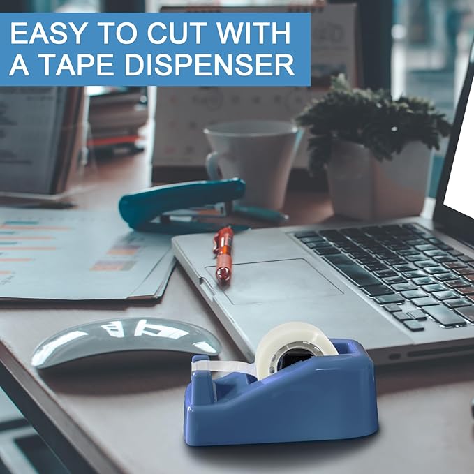 Beieverluck 48 Rolls Invisible Tape Refill 3/4 Inch X 1000 Inches Matte Tape for Dispenser Refill 1 Inch Core Magic Tape for Office Home School Supplies Correction Labeling Gift Wrapping Tape Roll