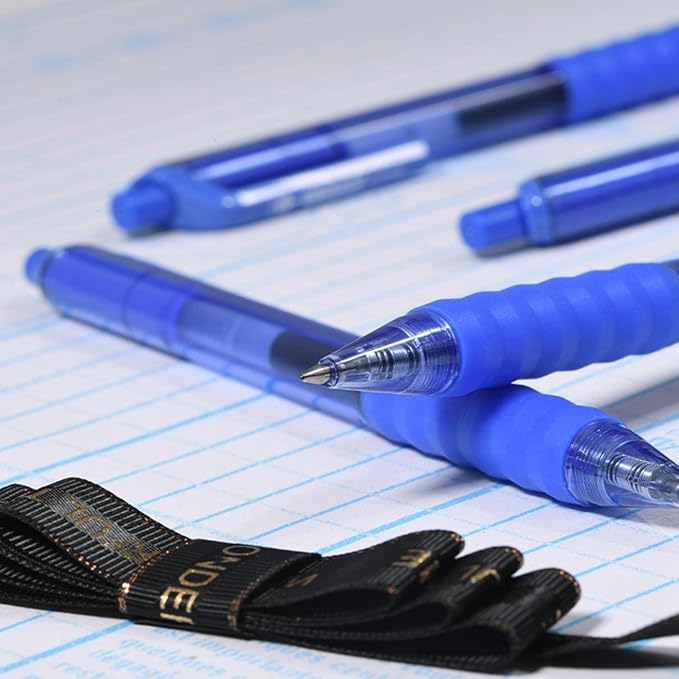 AIHAO Gel Pens Blue Ink, 0.7mm Medium Point, Smooth Writing Retractable Pens, Quick Dry Gel Ink with Comfort Grip, No Smear, 12 Pack for Office, School, Home