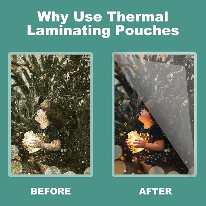 BESTEASY Thermal Laminating Pouches, 5 mil Thick, Clear 9 x 11.5 Inch Laminating Sheet Paper for Laminator, Holds 8.5 x 11 Inch Letter Size Sheets（2000 Pack）