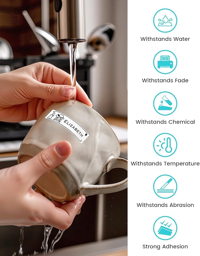 Airmall 12mm .47 Laminated White Tz Tape Compatible with Brother Label Maker Tape Refill TZe-231 TZe231 Replace for Brother P Touch D210 D200 D400 1280 1290 1880, Black on White 1/2 Inch, 5-Pack