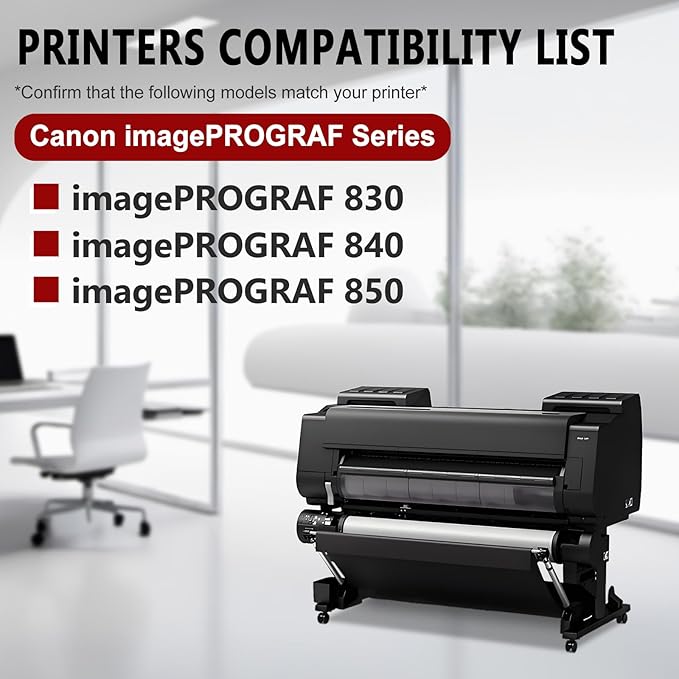 PFI-707 Ink Cartridge PFI707 Ink Tank Compatible with Canon imagePROGRAF PF830, iPF840, iPF850 CAD Plotters 700 ML (1-Pack, Yellow)