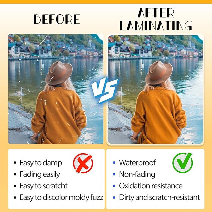 500 Pack Laminating Sheets, Holds 8.5 x 11 Inch Sheets, 3 mil, 9 x 11.5 Inches Thermal Laminating Pouches Lamination Sheet Paper for Laminator, Clear, Letter Size, Office and School Supplies