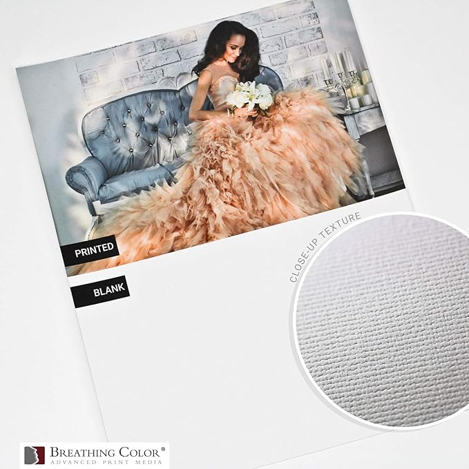 Premium Lyve Matte Canvas Paper Perfect For Use on Professional Makes and Models of Epson, Canon and HP printers preferred by Professionals. 19 mil textured Canvas offered in a 36 inch by 40 ft roll