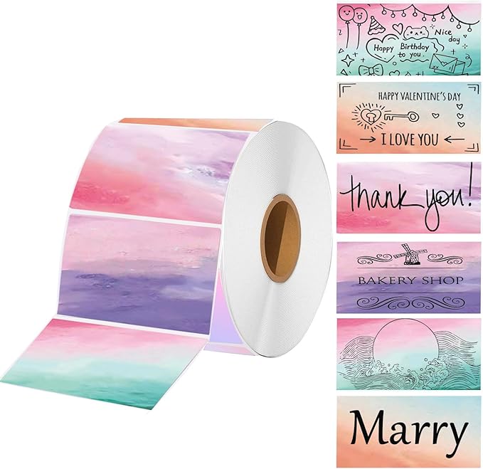 2.25 x 1.25 Thermal Labels, Self-Adhesive Address Shipping Barcode Thermal Stickers,Thermal Printer Labels Compatible with Rollo & Zebra & MUNBYN, 800 Labels for Printer, Nebula