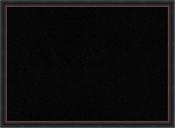 Amanti Art Black Cork Board for Wall, 22x30 Vision Board with Black Wood Frame, Medium Corkboard Office Decor for Home Organization, Casual Corkboard Pinboard to Display Items for Home Organization