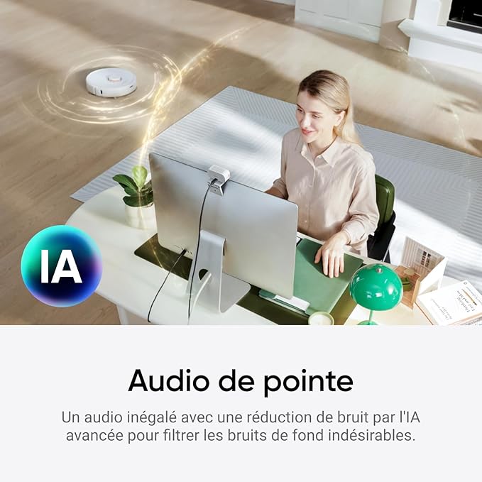 Insta360 Link 2C - 4K Webcam for PC/Mac, 1/2" Sensor, Auto Framing, HDR, AI Noise-Canceling Mic, Gesture Control for Streaming, Video Calls, Gaming, Works with Zoom, Teams, Twitch & More