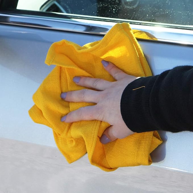 Arkwright Surgical Huck Towels - (Bulk Case of 120) Lint Free & Highly Absorbent Pre-Treated Cotton Cleaning Cloths, Perfect for Medical, Auto Detailing, Window, and Shop, 16 x 26 in, Yellow