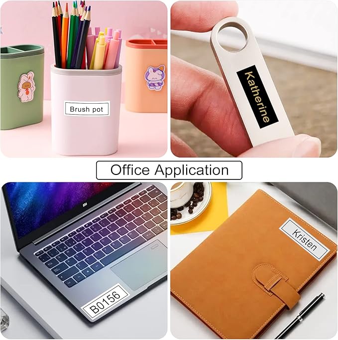 18mm Ptouch Tape Tze-241 344 941 Replacement for Brother Label Maker Tape 18mm 0.7 Laminated White/Black/Silver, TZe 18 mm Compatible with Brother Ptouch PT-D400 PT-D410 PT-D460BT PT-P710BT