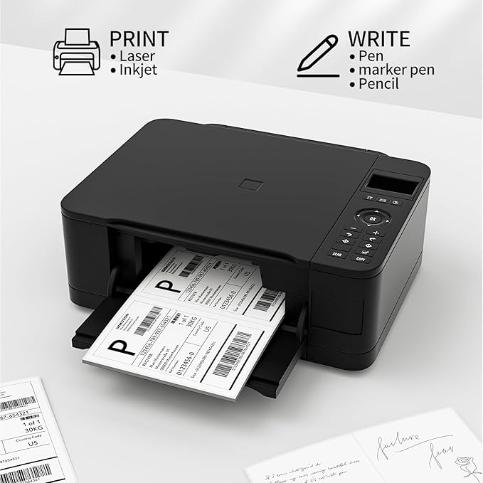 Coopaty Half Sheet Shipping Labels for Laser and Inkjet Printers 8.5 x 5.5 Mailing Address Labels, Permanent Adhesive (800 Sheets, 1600 Labels)
