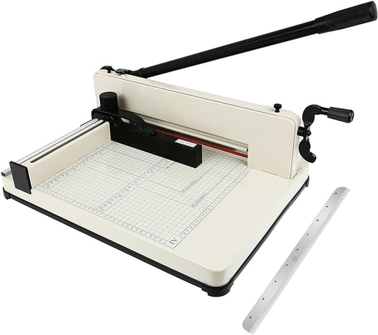 Heavy Duty Paper Cutter,17 Inch Guillotine Paper Cutter, One Replacement Blade for Free Cortadora de Papel 500 Sheets Papers, Paper Scrap Slicer Trimmer for Cardstock Cards Office Home School