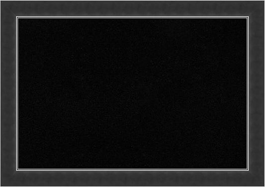 Amanti Art Black Cork Board for Wall, 19x27 Vision Board with Black Wood Frame, Medium Corkboard Office Decor for Home Organization, Modern Corkboard Pinboard to Display Items for Home Organization