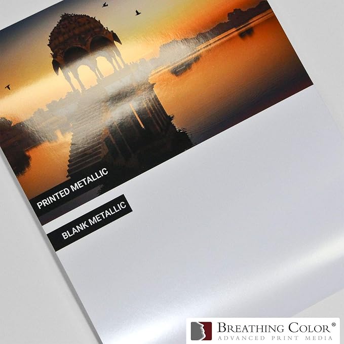 Vibrance Metallic Photo Printer Paper 10 mil 255 gsm Premium Photo Paper Sheets 17 x 22 inches 50 Sheets Works with All Inkjet Printers Including Professional Makes and Models Like Epson Canon HP