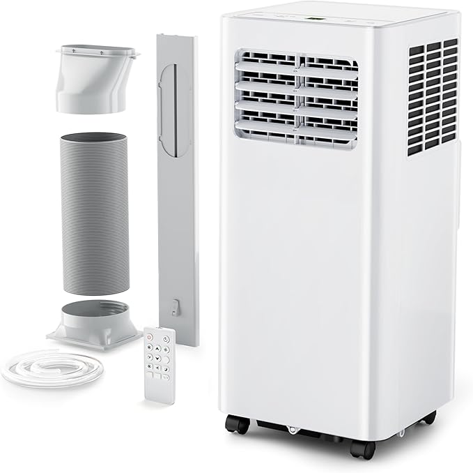 EUHOMY 10000 Btu Portable Air Conditioners, 4 in 1 Portable AC with Cool, Dry, Fan, Sleep Modes, Room Air Conditioners with 52dB & 24H Timer, with Remote, for Bedroom, Rooms, Apartment up to 450 Sq.Ft