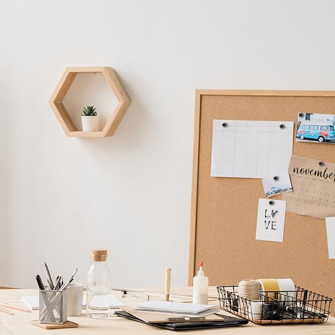 Black Push Pins for Cork Board,Flat Thumb Tacks for Wall Hangings,120 Pcs Flat Head Push Pins for Bulletin Board Plastic Thumb Tacks Steel Point in Reusable Box