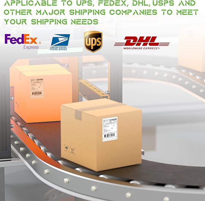 MFLABEL® 40 Rolls of 450 Labels 4x6 Direct Thermal Shipping Labels for Zebra 2844 ZP-450 ZP-500 ZP-505