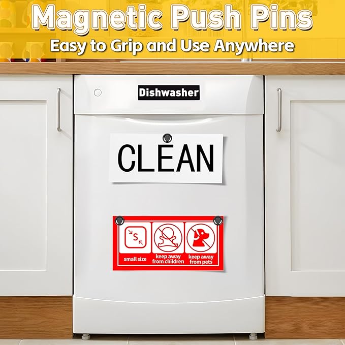 VNDUEEY 40Pcs Black Refrigerator Magnets Fridge Magnet, Strong Whiteboard Magnets, Fridge Magnets Adults, Small Magnet for Kitchen, Office, School, Locker