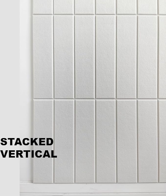 Large Cork Board Alternative - 12-Pack Felt Wall Tiles with Safe Removable Adhesive Tabs, Cork Wall Tiles Bulletin Board Home Office Essentials - Warm White