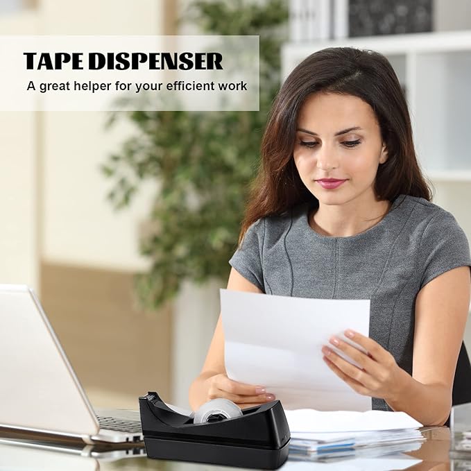 20 Pack Desktop Tape Dispenser Tape Roll Non Skid Base Tape Dispensers for Office Home School (Tape Not Included)