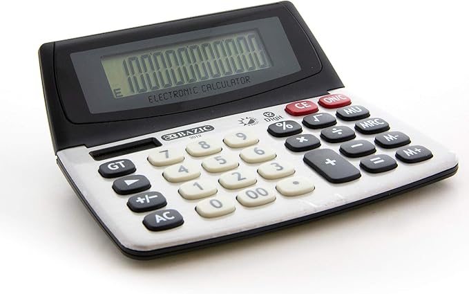BAZIC 12-Digit Dual Power Desktop Calculator with Adjustable Display (3012)