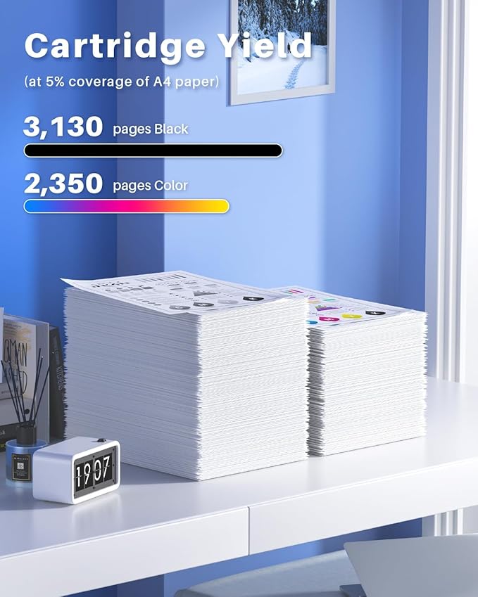 067H Toner Cartridge Set Compatible Replacement for Canon CRG-067H 067 Toner Work with imageCLASS MF654Cdw MF656Cdw MF653Cdw LBP633Cdw LBP632Cdw Printer (4 Pack,BK/C/M/Y)