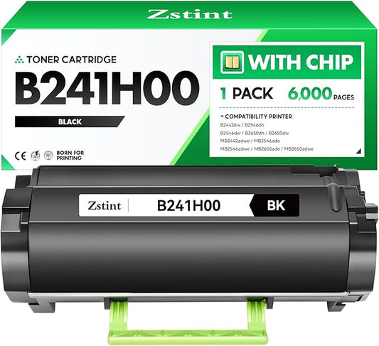 B241H00 Toner Cartridge Black with chip High Yield Replacement Compatible for Lexmark B241H00 B2442dw B2546dn B2546dw B2650dn B2650dw MB2442adwe MB2546ade MB2546adwe MB2650ade MB2650adwe Laser Printer