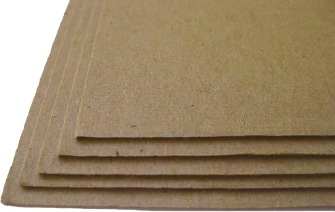 50 Sheets Chipboard 40pt (Point) 4.25 X 5.5 Inches Medium Weight One Fourth Letter Size .040 Caliper Thickness Cardboard Craft and Packing Brown Kraft Paper Board