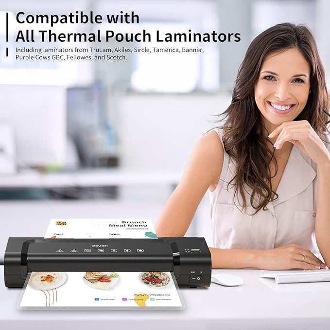 3 mil Thermal Laminating Sheets 100 Packs, 9” x 11.5” Clear Laminating Pouches Holds 8.5 x 11 Inch Sheet, Letter Size Lamination Paper for Laminator - Rounded Corner