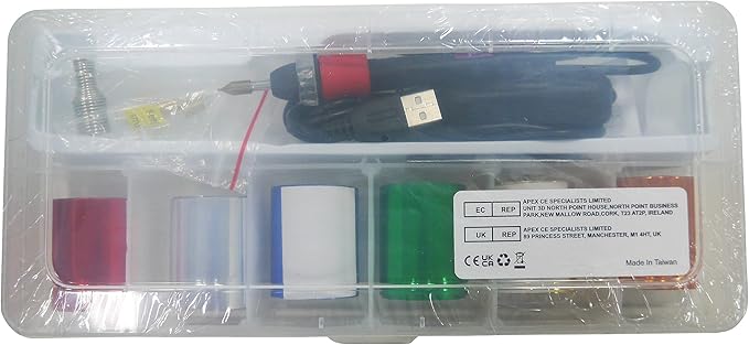 KINGTOOL Hot Foil Embossing Stamping Pen with 6 Rolls Hot Foil Papers, USB Powered (with 4 Nibs) (Black)