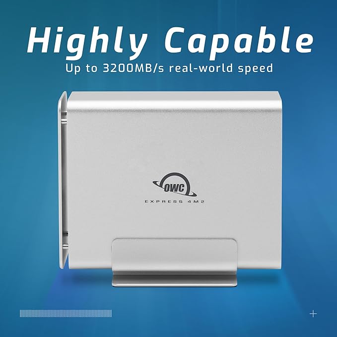 OWC Express 4M2 Four-Slot USB4 (40Gb/s) External Storage Enclosure for NVMe M.2 2230 / 2242 / 2280 SSDs (Enclosure Only)