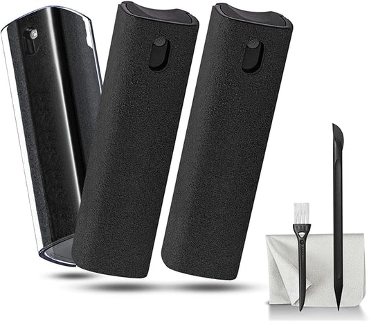 walrfid 3 Pack Screen Cleaner, Car Screen Cleaner Spray and Wipe, Computer Laptop Cleaning Kit for Electronic iPad, iPhone, Cellphone, Monitor, MacBook, Car Display, Tablet, TV Flat Screens, Black