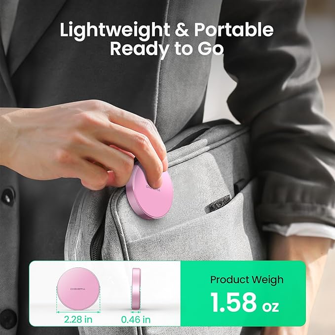 IGIERA 2TB Magnetic Portable SSD, External Solid State Drives with USB-C 3.2 Gen 2x2, Speed Up to 2000MB/s, Compact & Durable, Compatible with iPhone 15/16 Series and Other USB-C Devices, Pink