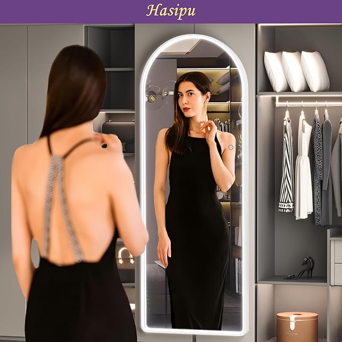 Hasipu 56" x 16" Led Mirror - Full Length, Wall Mounted with Lights & 3 Color Modes