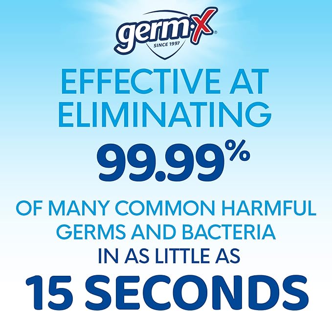 Germ-X Advanced Hand Sanitizer, Non-Drying Moisturizing Clear Gel, Instant and No Rinse Formula, Large Family Size Pump Bottle, Back to School Supplies, 34 Fl Oz (1 Liter)