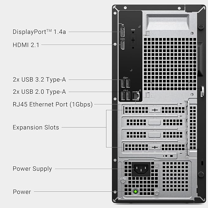 Dell 2025 ECT1250 Business Desktop - Intel Ultra 9-285K, (24 Core Processor 24 Threads), 32GB DDR5 Memory, 1TB PCIe SSD, Ultra-Quiet Design, Dual 4K Monitor Support, Keyboard and Mouse, Windows 11