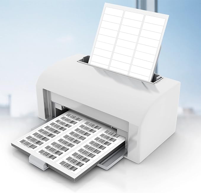 30 UP 1" X 2-5/8" FBA White Shipping Address Labels for Laser and Ink Jet Printer, 30 per Page (100 Sheet, 3000 Labels)