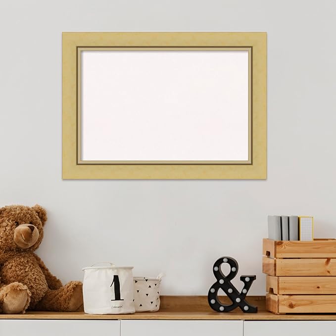 Amanti Art White Cork Board for Wall, 15x21 Vision Board with Gold Frame, Small Corkboard Office Decor for Home Organization, Casual Corkboard Pinboard to Display Items for Home Organization in