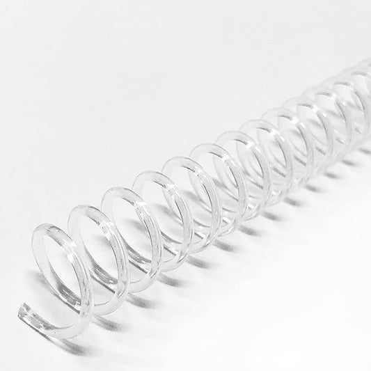 Binditek 50 Pack Plastic Spiral Binding Coils, 12mm(1/2"), 90 Sheet Capacity, 4:1 Pitch, Clear, 48Loops, for Letter Size, for Students and Coworkers