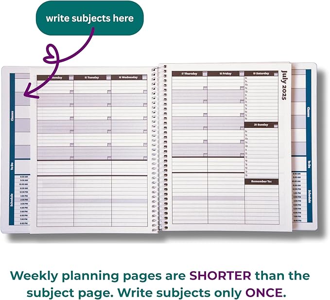 Order Out Of Chaos 2025-2026 Academic Planner, Daily, Weekly & Monthly Time Management School Agenda, Size 8.5x8.25 (Licorice)
