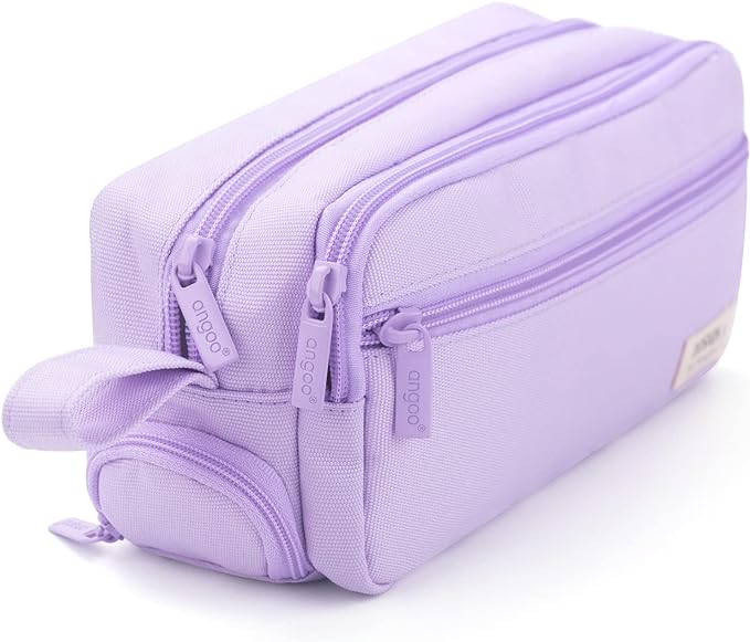 HVOMO Large Pencil Case High Capacity Holder Box Storage bag Desk Organizer Marker Pouch Pen For Middle School Office College Adult Girl and Boy(Purple)