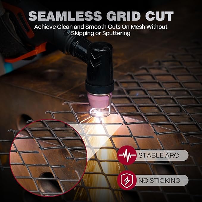 ARCCAPTAIN iControl CUT55 Prolux Plasma Cutter Machine, [APP Control] 55 Amp Non-Touch Pilot Arc, 120V/240V, Upgraded LED Display, Grid Cutting, Rust Removal, Air Pressure Detection for Home DIY