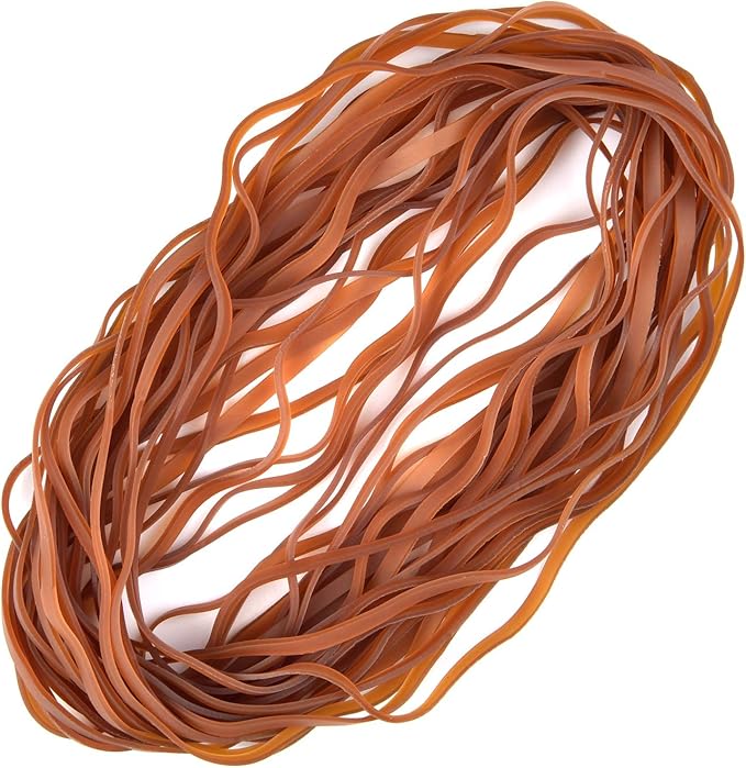 Coopay 12 Inches Extra Large Rubber Bands, 30 Pieces Heavy Duty Trash Can Band Bulk, Strong Elastic Bands for Office Supply School Home, Garbage Cans, File Folders (Yellow)