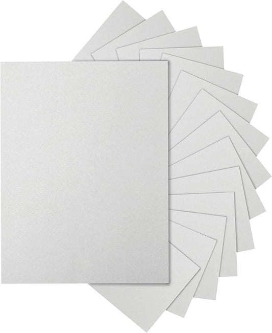 100 Sheets Grey Cardstock 8.5 x 11 Certificates Paper, 200gsm/75lb Premium Gray Card Stock Printer Paper for Card Making, Thank You Cards, Business Cards, Menus, Scrapbooking