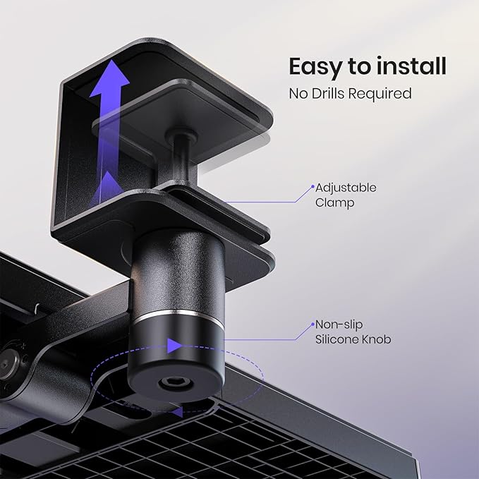 Klearlook Upgraded Adjustable Keyboard Tray for Above Desk & Under Desk Use - Ergonomic Sit-Stand Keyboard Riser with 360° Rotation, 24.4"×10" Keyboard Stand with Wrist Rest & Storage Drawer - Black