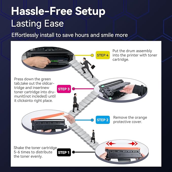 InkNI TN760 - Compatible Toner Cartridge Replacement for Brother TN-730/TN-760 730 TN-760 for MFC-L2710DW MFC-L2750DW DCP-L2550DW HL-L2350DW HL-L2395DW HL-L2370DW (4 Pack)