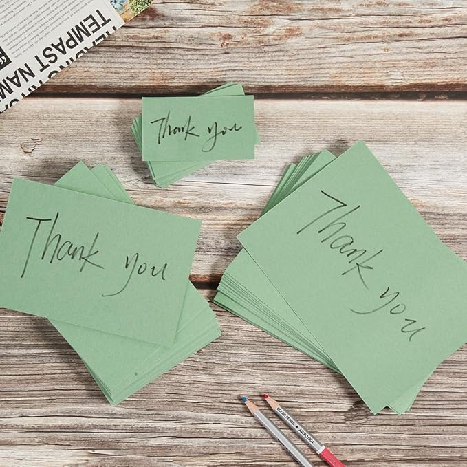 50 Sheets Blank Cardstock Paper 250 GSM Thick Heavy Cards Stock for DIY Art Projects, Card Making, Postcards, Greeting Cards, Birthday Party, Wedding Invitation (Sage-Green, 5x7 inches)