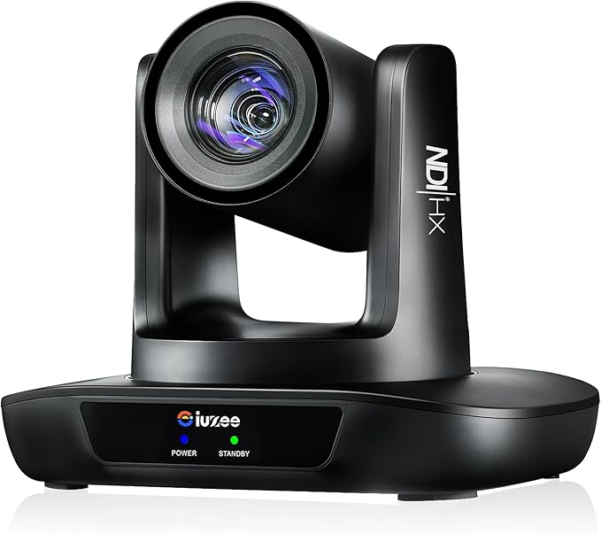 AI Auto Tracking NDI PTZ Camera 3G-SDI/USB3.0/HDMI/LAN IP PoE Live Streaming 20X Optical and 8X Digital Zoom Camera 1080P 60FPS for Church Services Worship Education Events vMix OBS YouTube